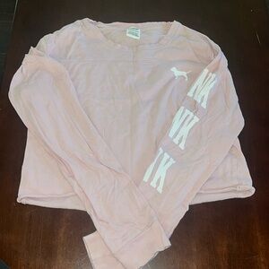 PINK long sleeve lounge tee - size XS